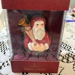 Villeroy & Bach Santa Hinged Trinket Box holiday decor